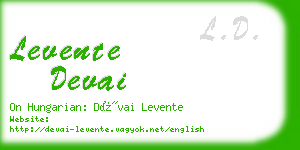 levente devai business card
